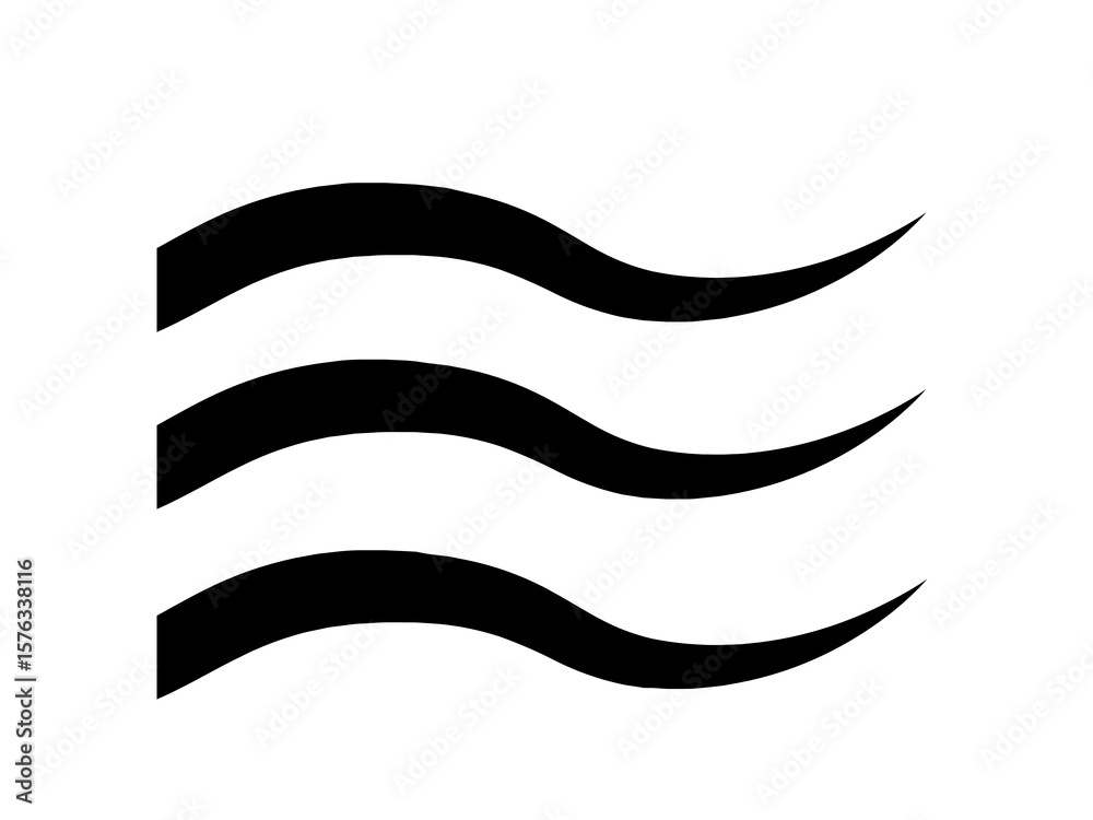 Curved three stripes calligraphy element calligraphy sea wave elegantly curved ribbon logo Curved three stripes calligraphy element calligraphy sea wave elegantly curved ribbon logo