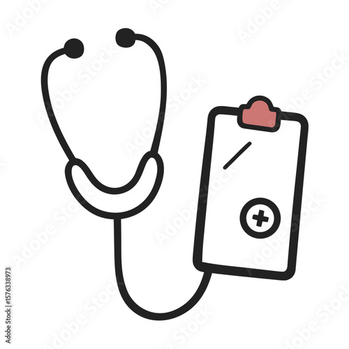 stethoscope on a white background