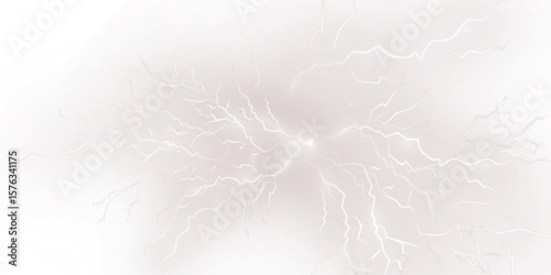 Bright white lightning bolt with electric energy and thunderous impact—ideal for PNG storm visuals, night sky scenes, or dramatic weather-themed designs.