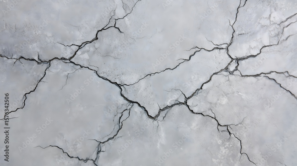 Obraz premium Top-Down Ultra-Detailed Photorealistic Image of a Smooth Cracked Surface
