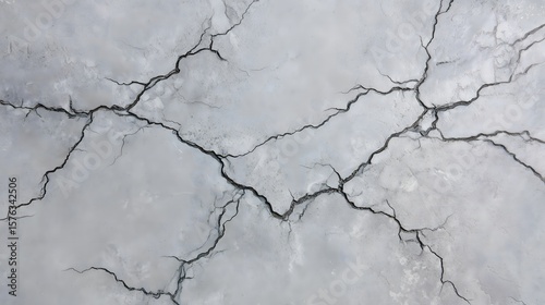 Top-Down Ultra-Detailed Photorealistic Image of a Smooth Cracked Surface