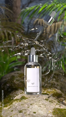 Wallpaper Mural The serum in the bottle flows around with water. Torontodigital.ca