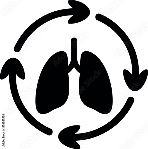 Breathwork Diagrams silhouette on white background