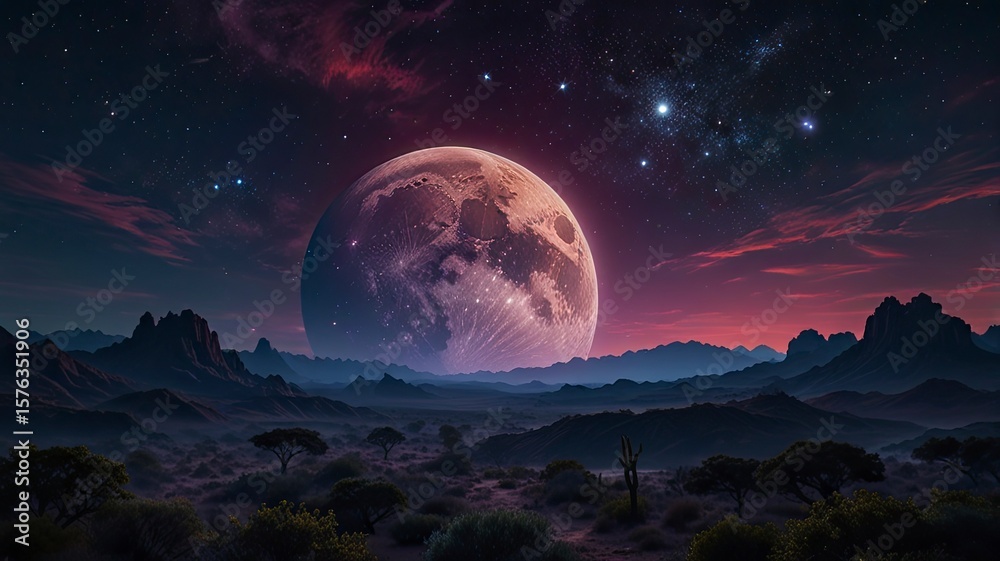 Fototapeta premium moon over the earth