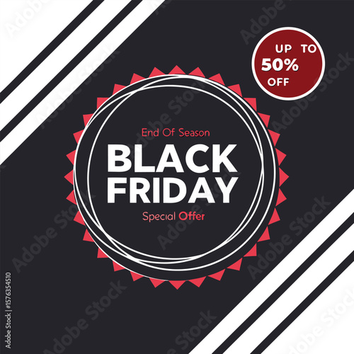 Black friday special offer up to fifty percent off end of season sale