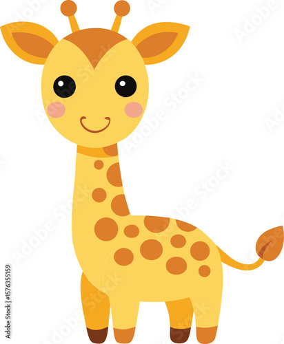 Cute Baby Giraffe Cartoon


