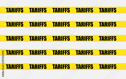 Tariffs yellow strip png image, Tariff yellow ribbon, Tariffs PNG Transparent Images