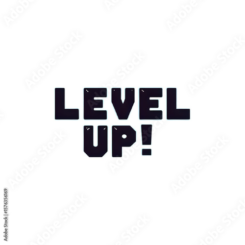 Level Up! Motivational Gaming Graphic - Pixel Art Design
