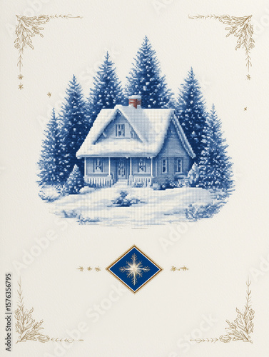 house in the snow