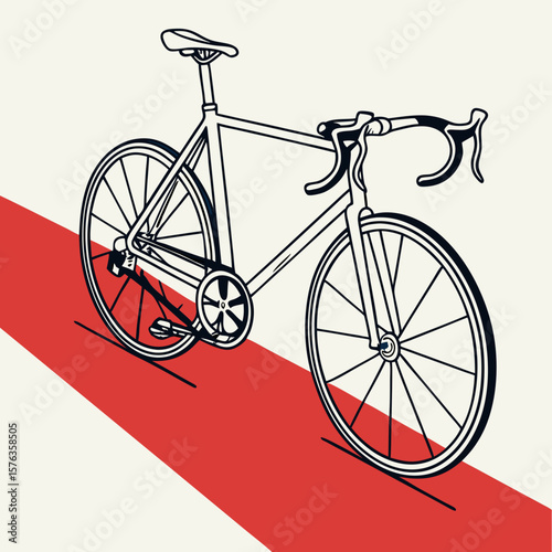 vintage bicycle vector illustration