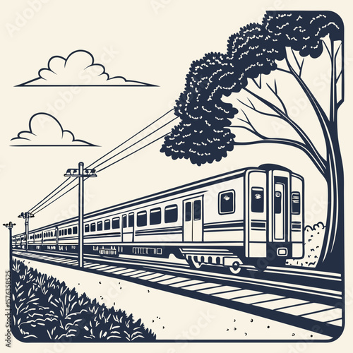 train in the city