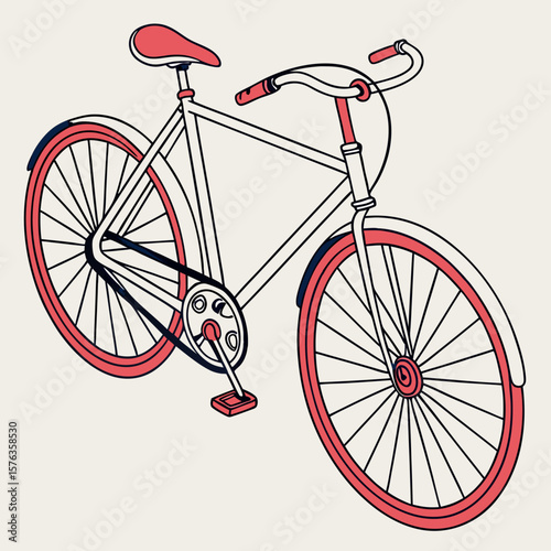 vintage bicycle vector illustration