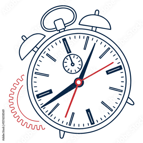 red alarm clock