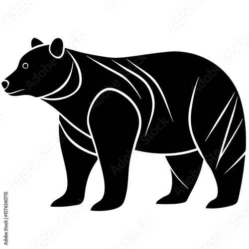 silhouette of a bear
