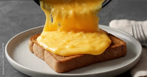 Slow Cheese Pour on Toast – Gourmet Welsh Rarebit in Minimalist Kitchen