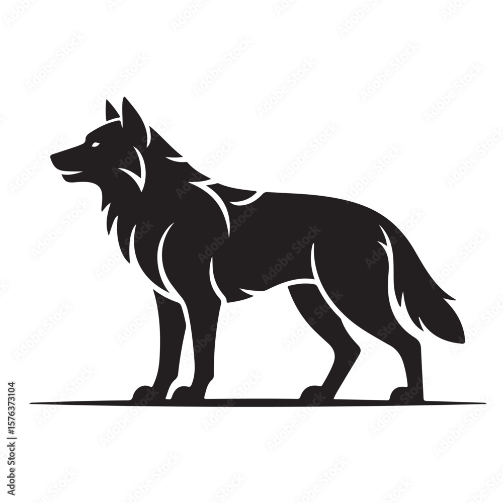 Obraz premium vector image of a wolf