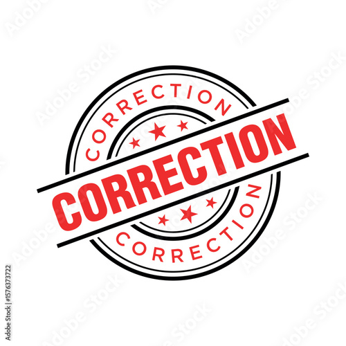 Correction Letter Rubber Stamp Template Design