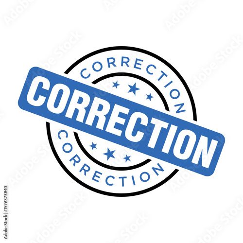 Correction Letter Rubber Stamp Template Design