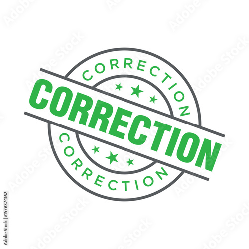 Correction Letter Rubber Stamp Template Design