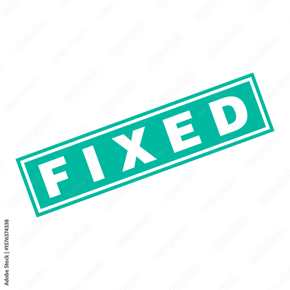 Fototapeta premium Fixed Letter Rubber Stamp Template Design