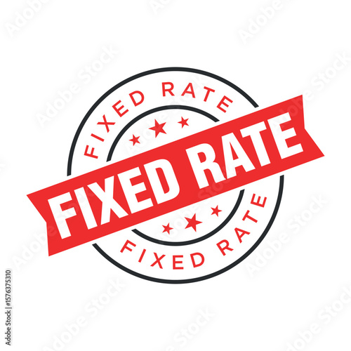 Fixed Rate Letter Rubber Stamp Template Design