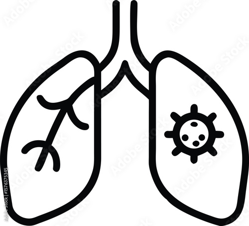 Pneumonia icon vector illustration