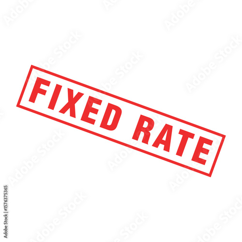 Fixed Rate Letter Rubber Stamp Template Design
