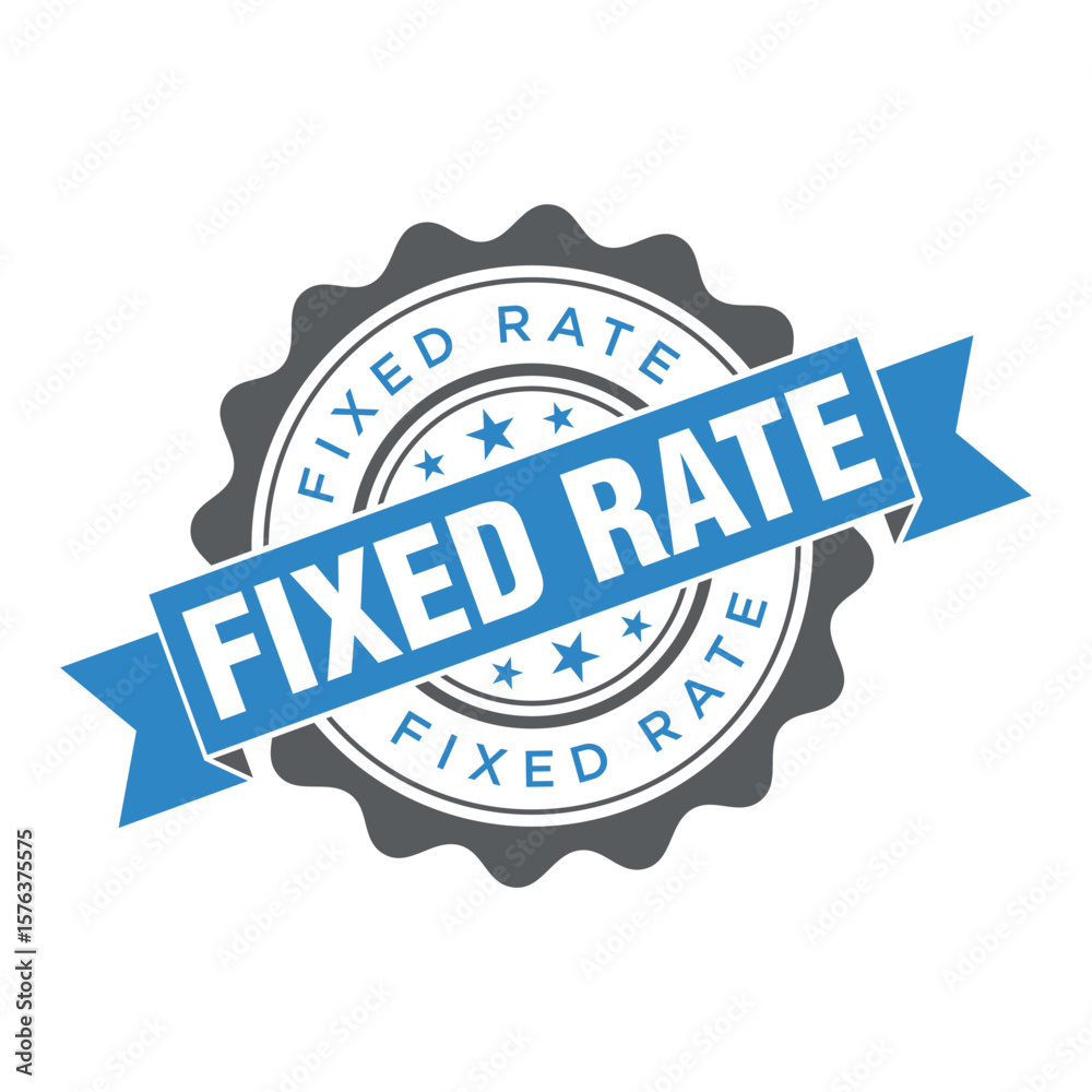 Obraz premium Fixed Rate Letter Rubber Stamp Template Design