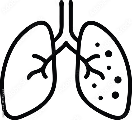 tuberculosis icon. Lungs icon. Icon vector illustration