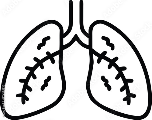 pulmonary fibrosis icon
