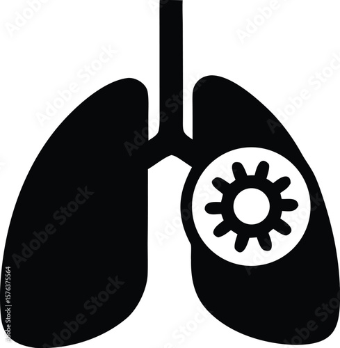 tuberculosis icon. Lungs icon. Icon vector illustration