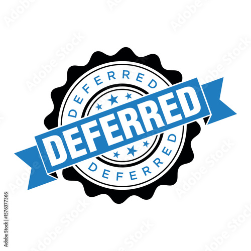 Deferred Letter Rubber Stamp Template Design