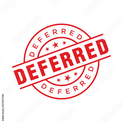 Deferred Letter Rubber Stamp Template Design