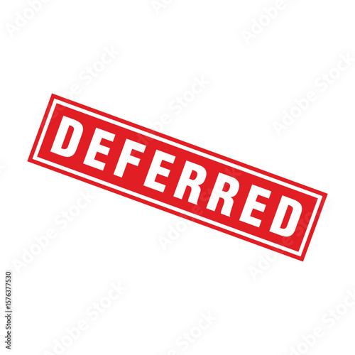 Deferred Letter Rubber Stamp Template Design