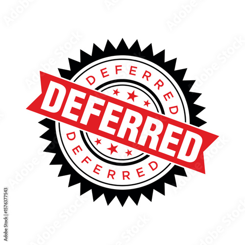 Deferred Letter Rubber Stamp Template Design