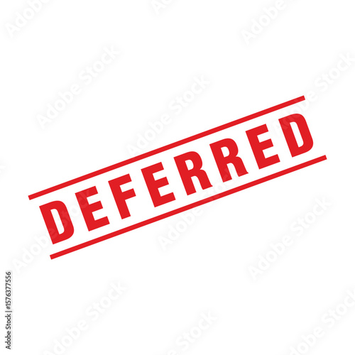 Deferred Letter Rubber Stamp Template Design