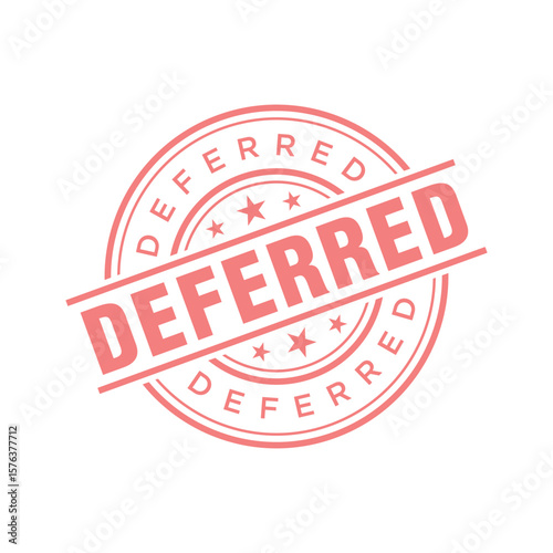 Deferred Letter Rubber Stamp Template Design