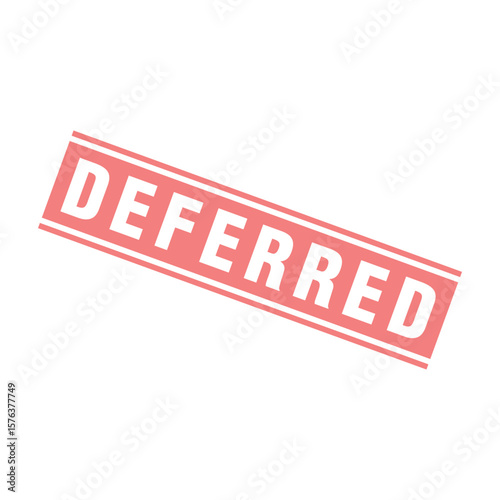 Deferred Letter Rubber Stamp Template Design