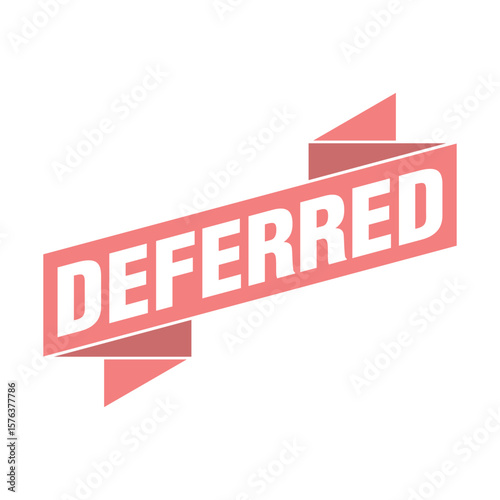 Deferred Letter Rubber Stamp Template Design