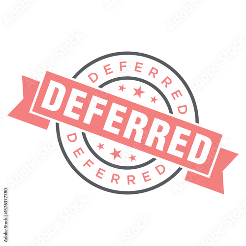 Deferred Letter Rubber Stamp Template Design