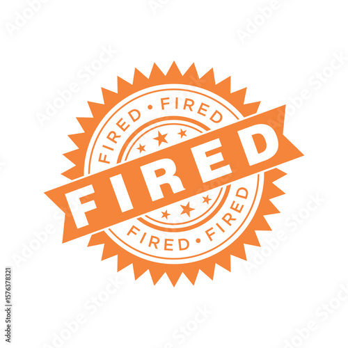 Fired Letter Rubber Stamp Template Design