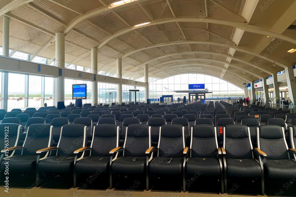 Fototapeta premium empty seats in airport