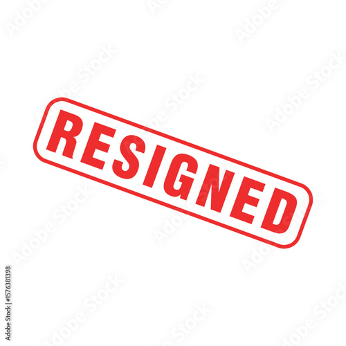 Resigned Letter Rubber Stamp Template Design