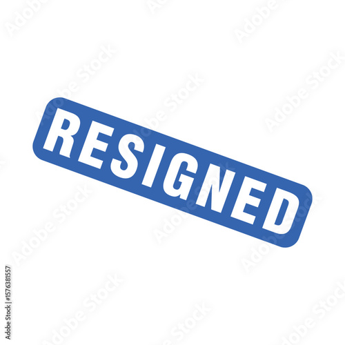 Resigned Letter Rubber Stamp Template Design