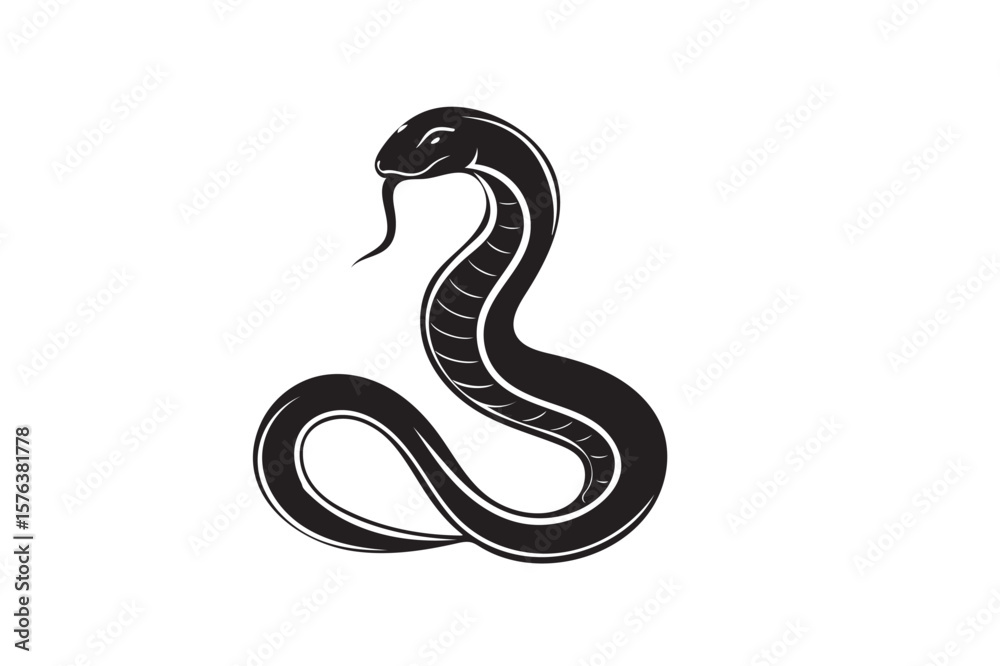 Obraz premium Black mamba silhouette.