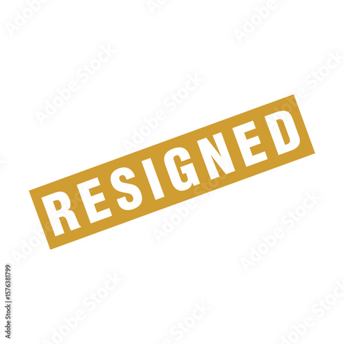 Resigned Letter Rubber Stamp Template Design