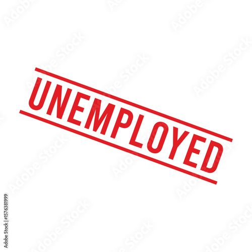 Unemployed Letter Rubber Stamp Template Design