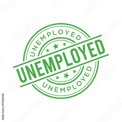 Unemployed Letter Rubber Stamp Template Design