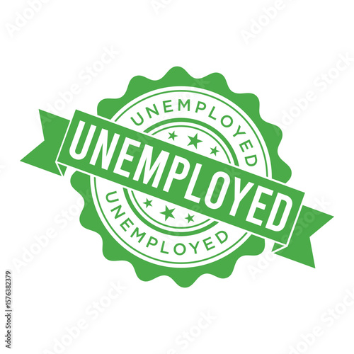 Unemployed Letter Rubber Stamp Template Design