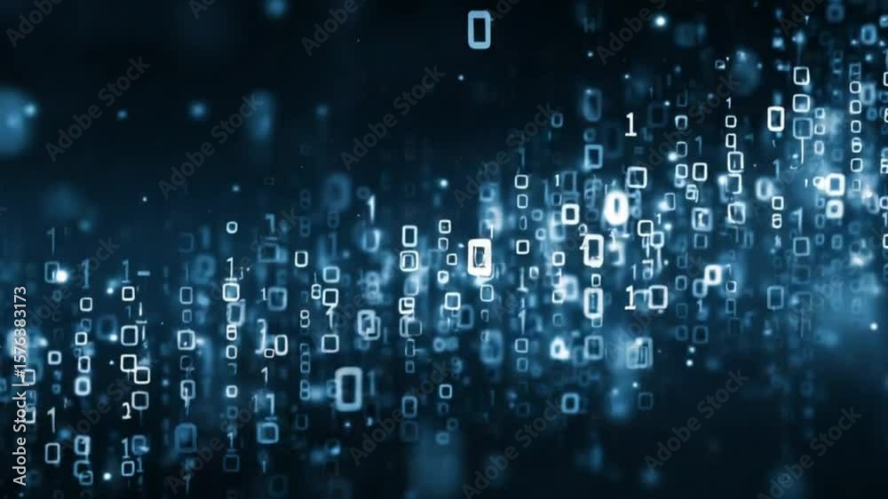 Abstract digital binary code background